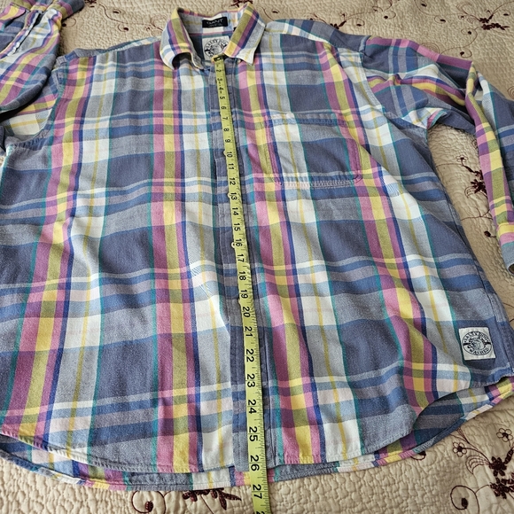 Gant Salty Dog Washed 100% Cotton Plaid Pastel Mens Buttondown XL - Picture 14 of 14